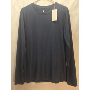 All In Motion Mens Shirt Long Sleeve Size Small Blue Casual Basic Crew Neck